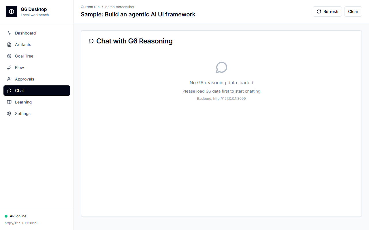 GUI Chat view